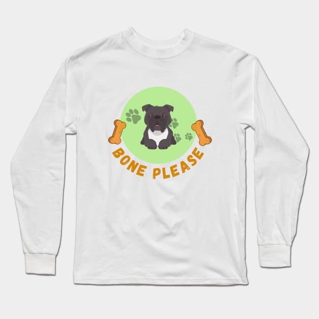Bone please concept about cute dog and dog lover Long Sleeve T-Shirt by Yenz4289